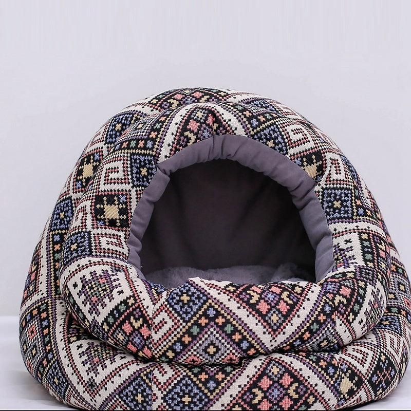 Large Dog Round Plush Bed