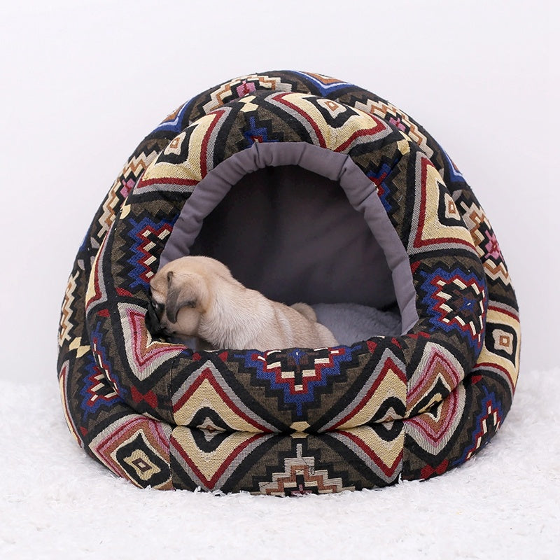 Large Dog Round Plush Bed