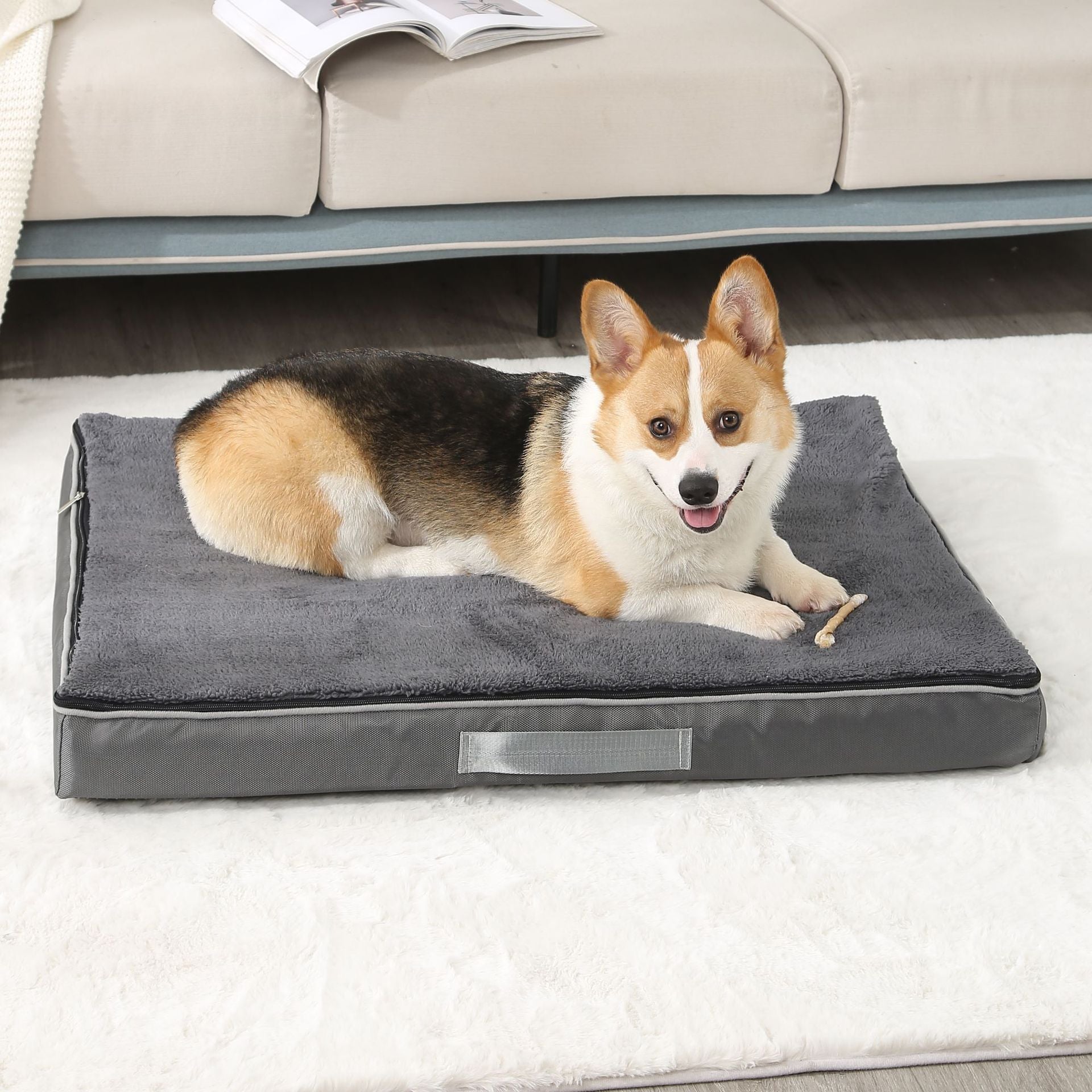 Plush Memory Foam Large Dog Bed