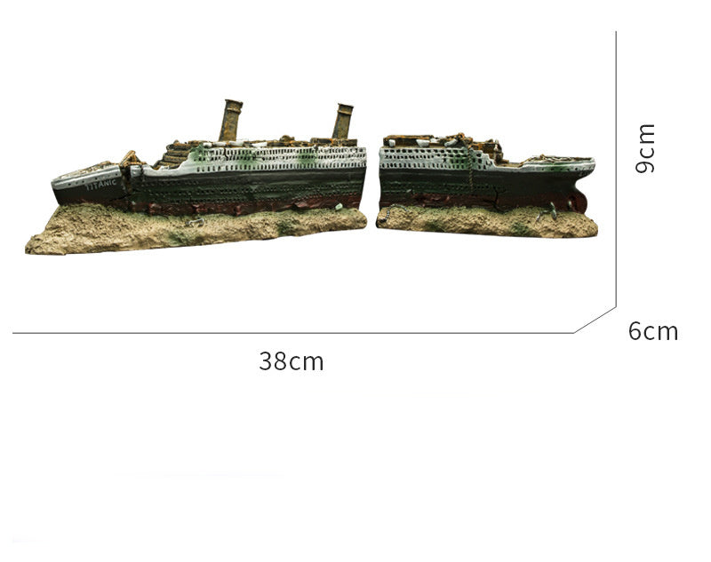 Aquarium Landscaping Decoration Shipwreck Ornaments