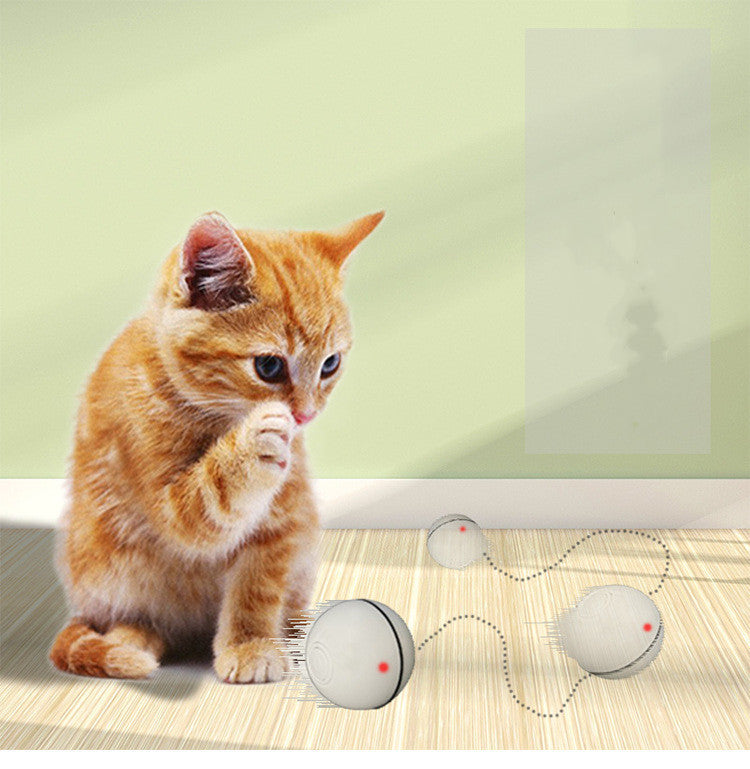 USB Rolling Flashing Cat Ball Toy