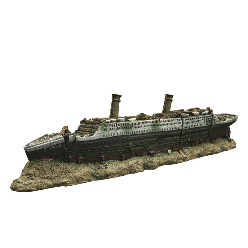 Aquarium Landscaping Decoration Shipwreck Ornaments