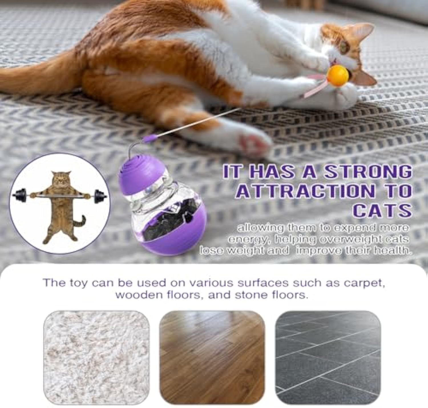 Electric Rope Green Rugby Interactive Cat Toy