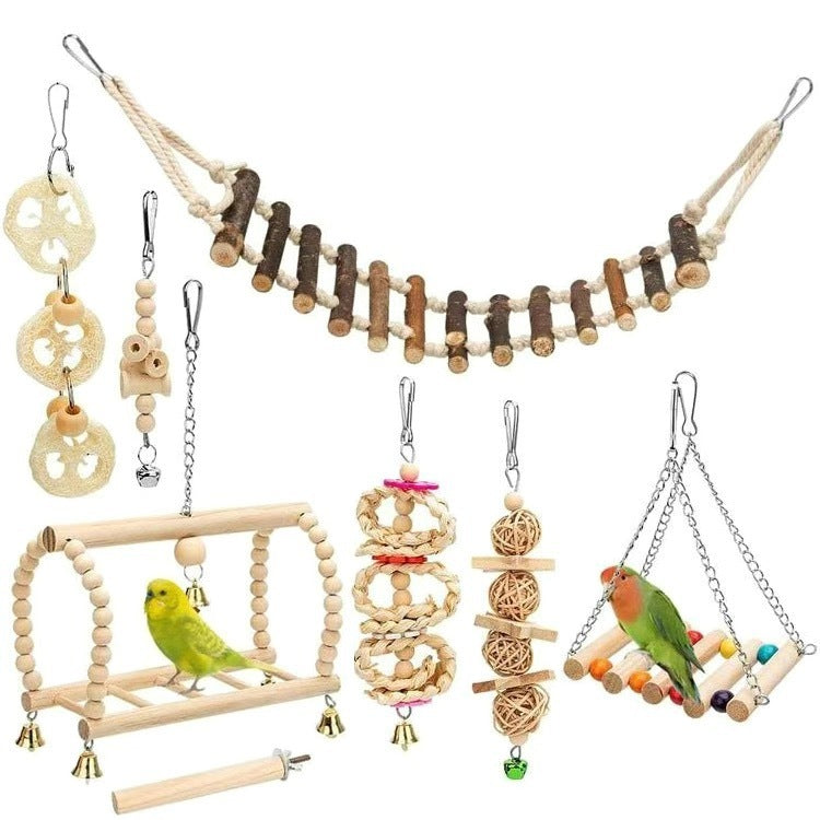 Parrot Bite Toy Bell String