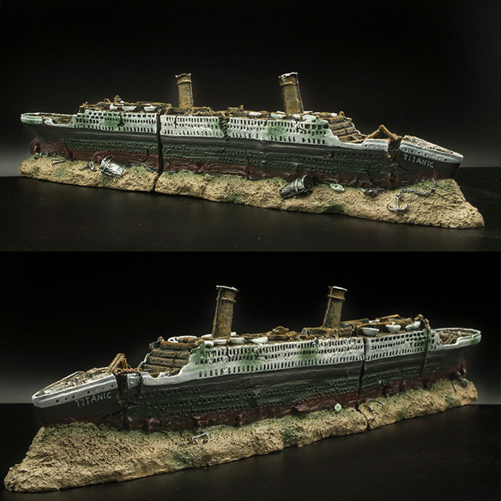 Aquarium Landscaping Decoration Shipwreck Ornaments