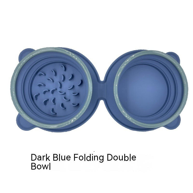 Portable Silicone Double Food Bowls