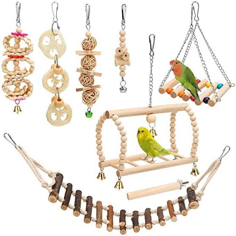 Parrot Bite Toy Bell String