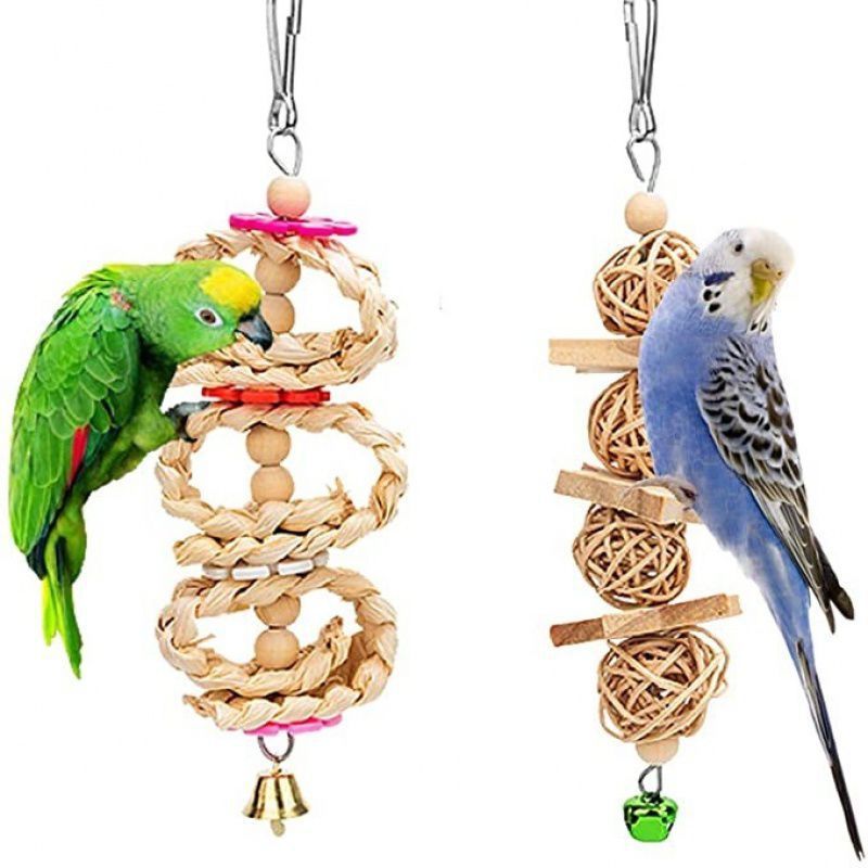 Parrot Bite Toy Bell String