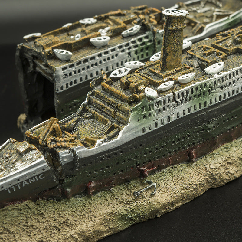 Aquarium Landscaping Decoration Shipwreck Ornaments