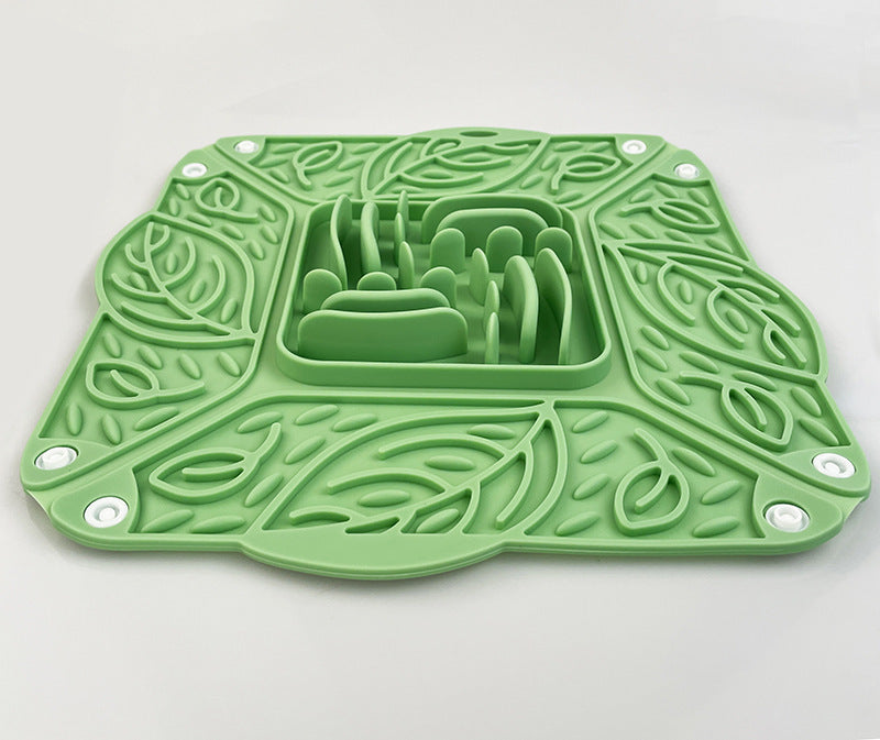 Pet Silicone Foldable Slow Food Mat Feeding Bowl