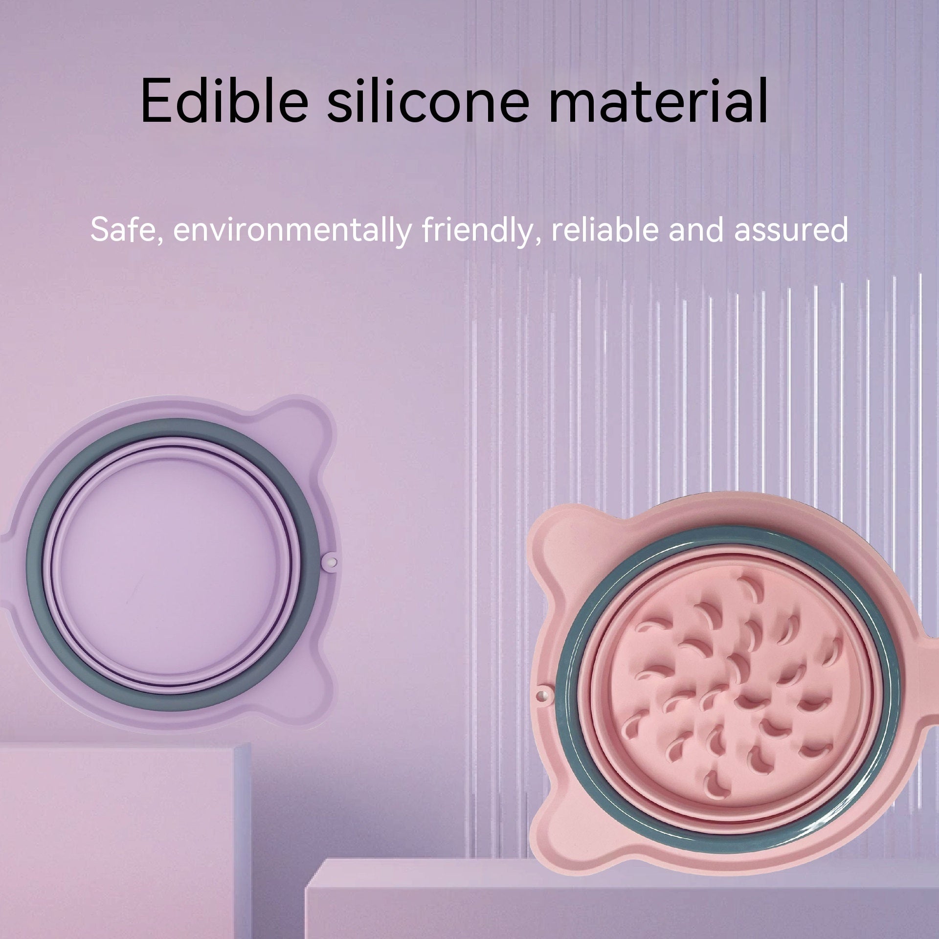 Portable Silicone Double Food Bowls
