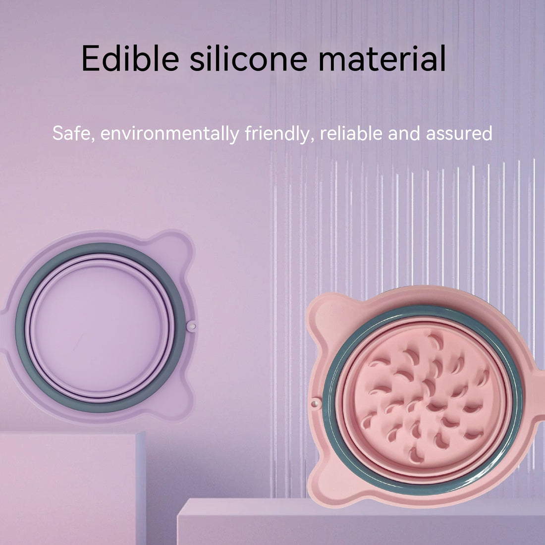 Portable Silicone Double Food Bowls