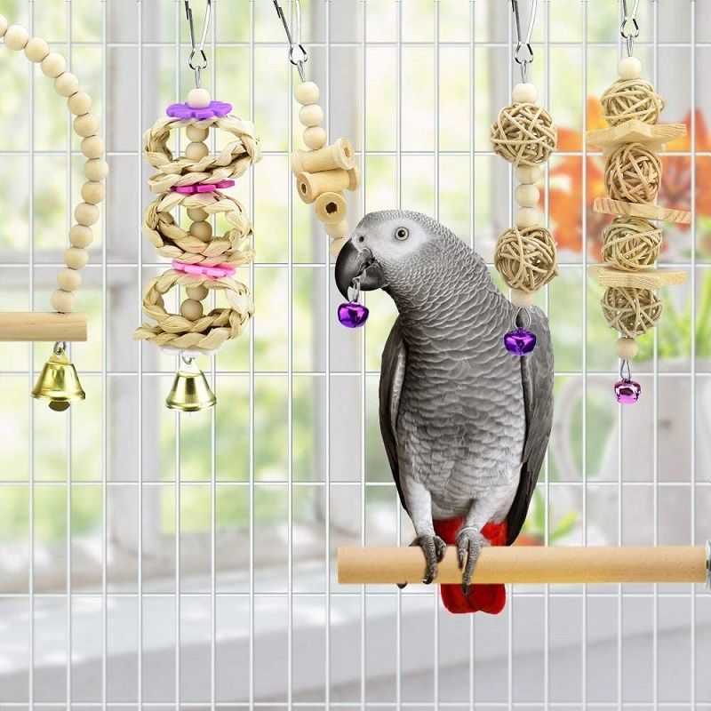 Parrot Bite Toy Bell String